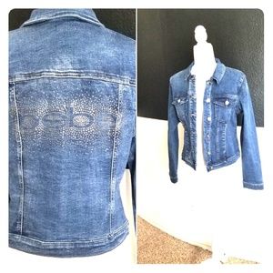Bebe Embellished Denim Jacket